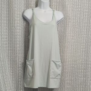 Light Green Sleeveless Sport Dress with Pockets